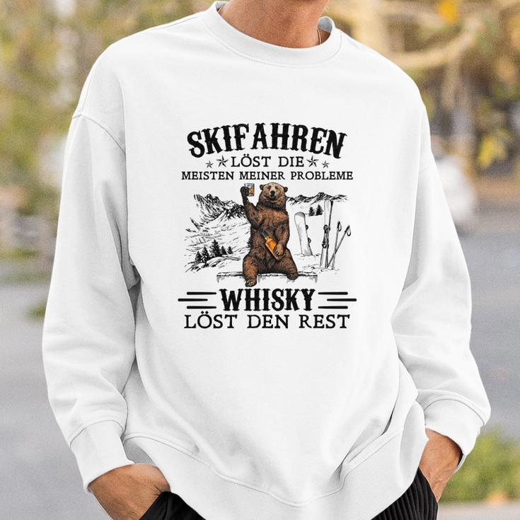 Lustiges Skifahren und Whisky Herren Sweatshirt - Spruch für Ski-Liebhaber Geschenke für Ihn