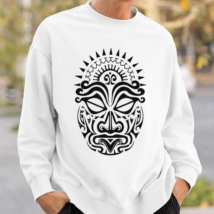 Maori Polynesian Tattoo Haka Dance Face Mask Head Sweatshirt Gifts for Him
