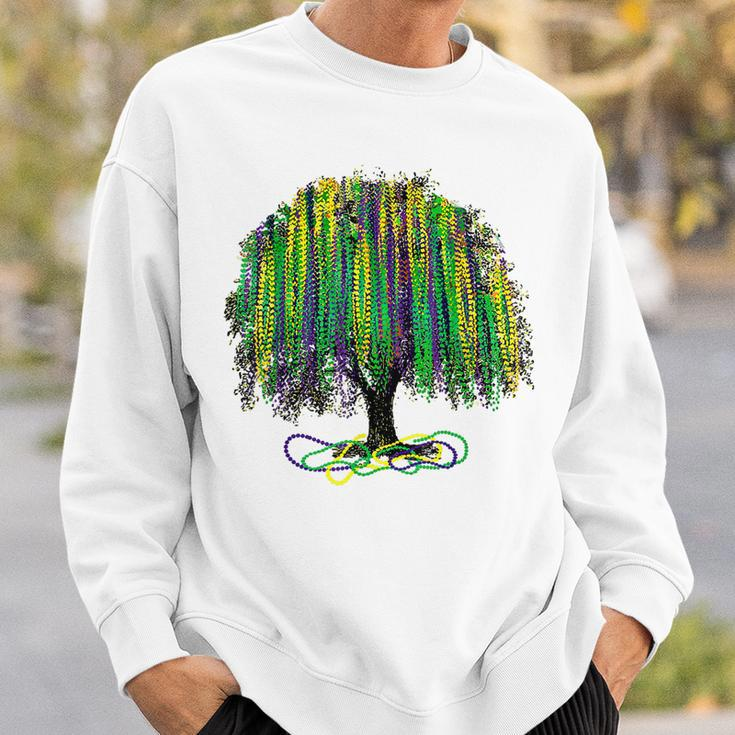Mardi Gras Tree Beads New Orleans 2023 Watercolor Vintage Sweatshirt Gifts for Him