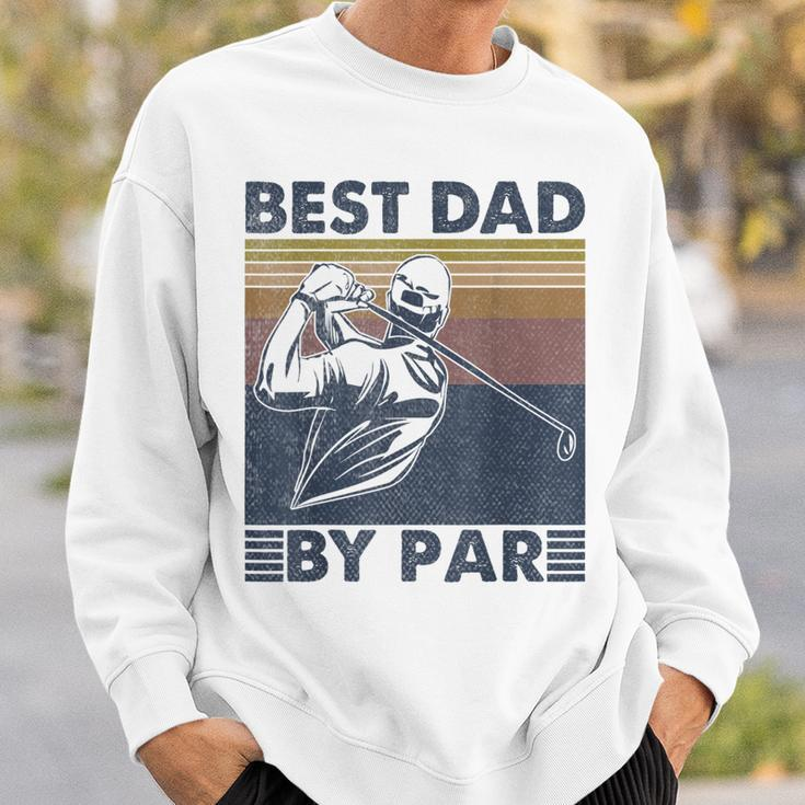 Mens Best Dad By Par Golfer Golf Disc Golf Club Swing Retro Sweatshirt Gifts for Him
