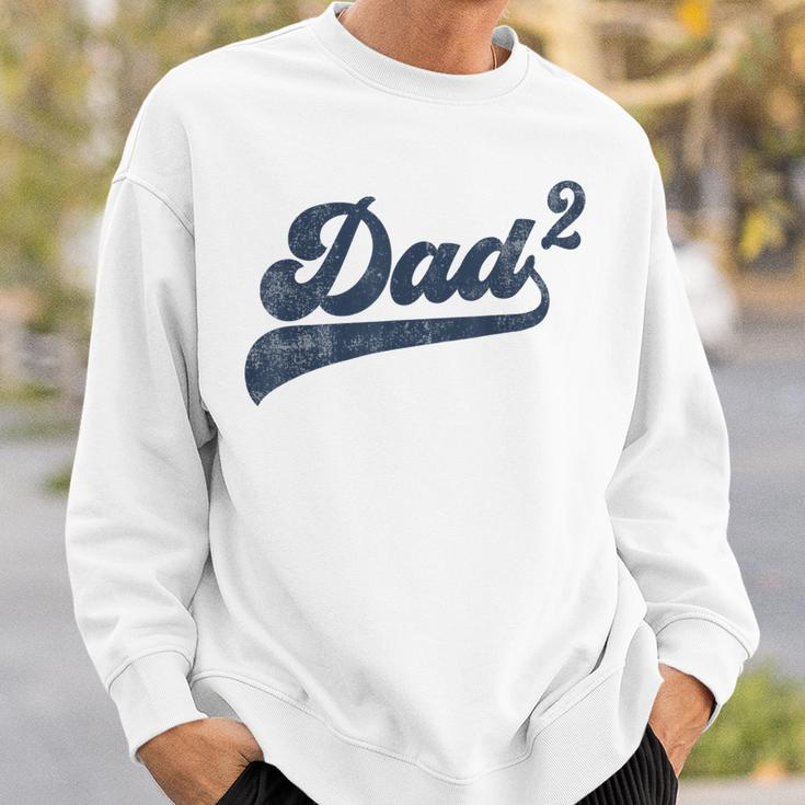 Mens Dad2 Dad Squared Gifts Father Of Two Daddy 2 Second Time Dad Sweatshirt Gifts for Him