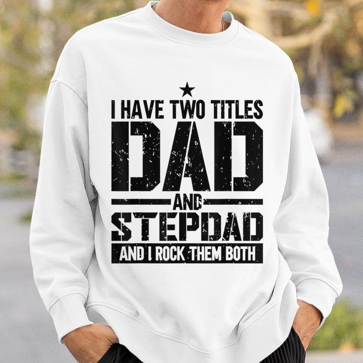 Mens Funny Fathers Day For Step Dad Birthday Vintage Sweatshirt Gifts for Him