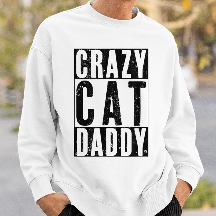 Mens Vintage Crazy Cat Daddy Funny Best Cat Dad Ever Sweatshirt Gifts for Him