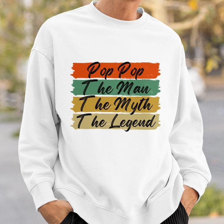 Poppop The Man The Myth The Legend Vintage Daddy Gift Sweatshirt Gifts for Him