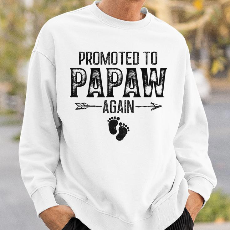 Promoted To Papaw Again Vintage Fathers Day For Dad Sweatshirt Gifts for Him