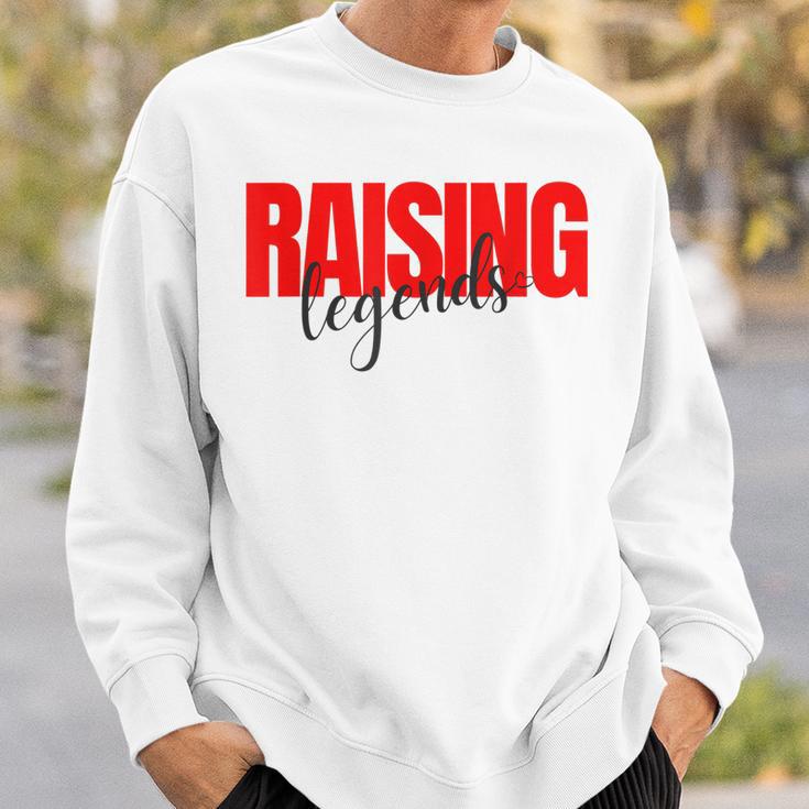 Raising Legends Slogan Sweatshirt, Weiß mit Rotem Text Geschenke für Ihn