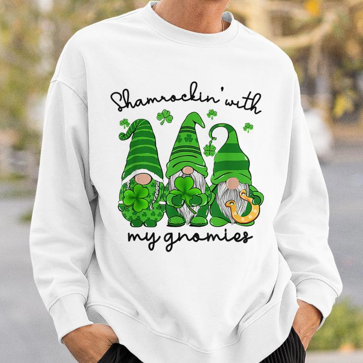 Shamrockin With My Gnomies St Patricks Day Gnome Shamrock Sweatshirt Gifts for Him