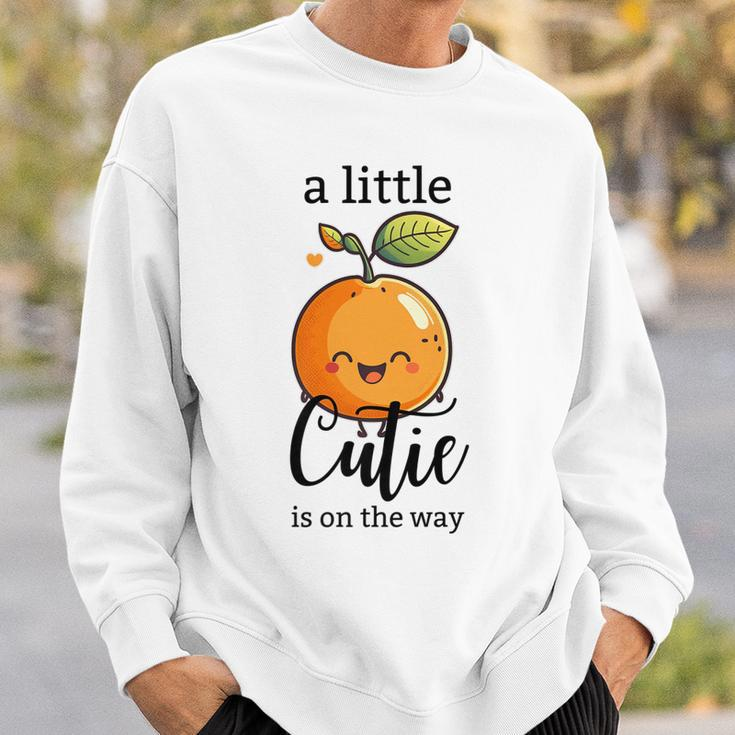 Spring Baby Shower Theme A Little Cutie Is On The Way Orange Sweatshirt Gifts for Him