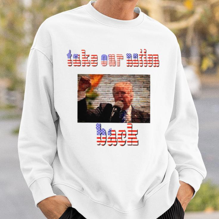 Take Our Nation Back Trump Usa Flag Sweatshirt Gifts for Him
