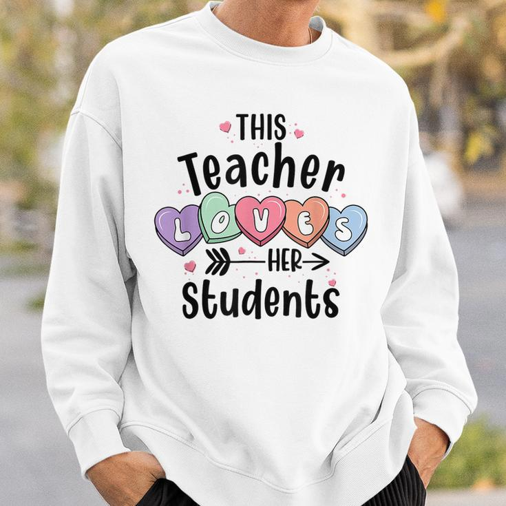 This Teacher Loves Her Students Valentines Day Cute Teacher Sweatshirt Gifts for Him