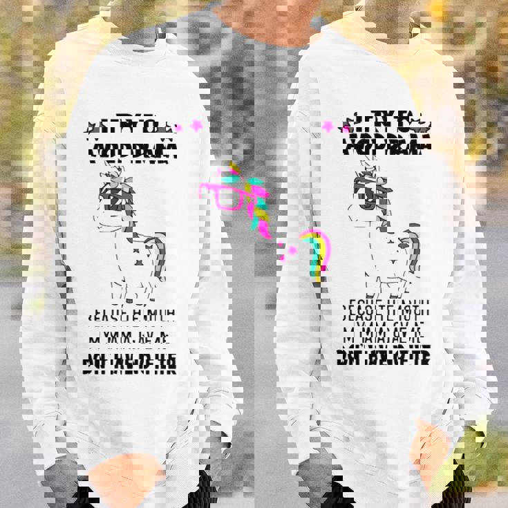 Unicorn I Try To Avoid Drama Sweatshirt Gifts for Him