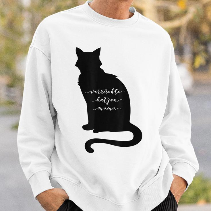Verrückte Katzen Mama Katzenbesitzer Katze Mutter Geschenk Sweatshirt Geschenke für Ihn