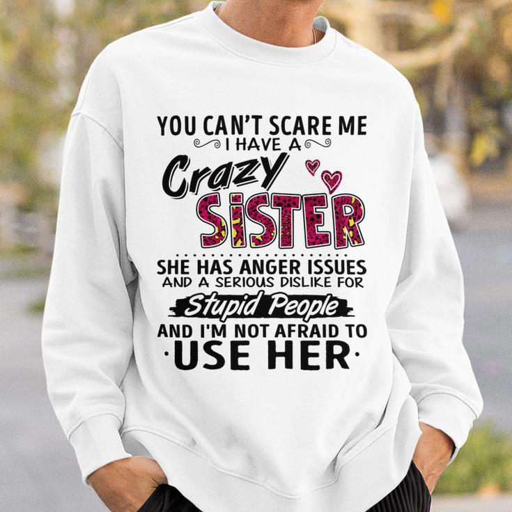 You Cant Scare Me I Have A Crazy Bestie Leopard Pink - Mens Standard Sweatshirt Gifts for Him