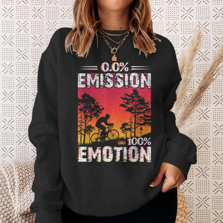 0 Emission 100 Emotion Anti E-Bike Fahrradfahrer Sweatshirt Geschenke für Sie