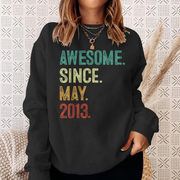 10 Years Old Awesome Since May 2013 10Th Birthday Sweatshirt Gifts for Her