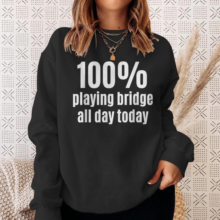 100 Spielbrücke Lustiges Gambling Sweatshirt für Ganztagszocker Geschenke für Sie