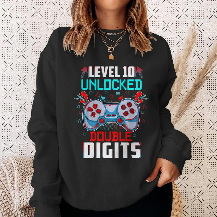 10Th Birthday Gift For Boys Double Digits 10 Year Old Gifts Gamer Gift V2 Sweatshirt Gifts for Her