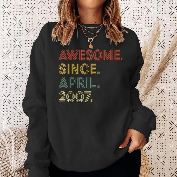 16 Year Old Awesome Since April 2007 16Th Birthday Sweatshirt Gifts for Her