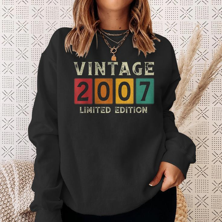 16 Year Old Gifts Made In 2007 Vintage 16Th Birthday Retro Men Women Sweatshirt Graphic Print Unisex Gifts for Her