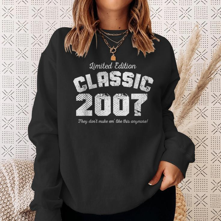 16 Years Old Vintage Classic Car 2007 16Th Birthday Gifts Men Women Sweatshirt Graphic Print Unisex Gifts for Her