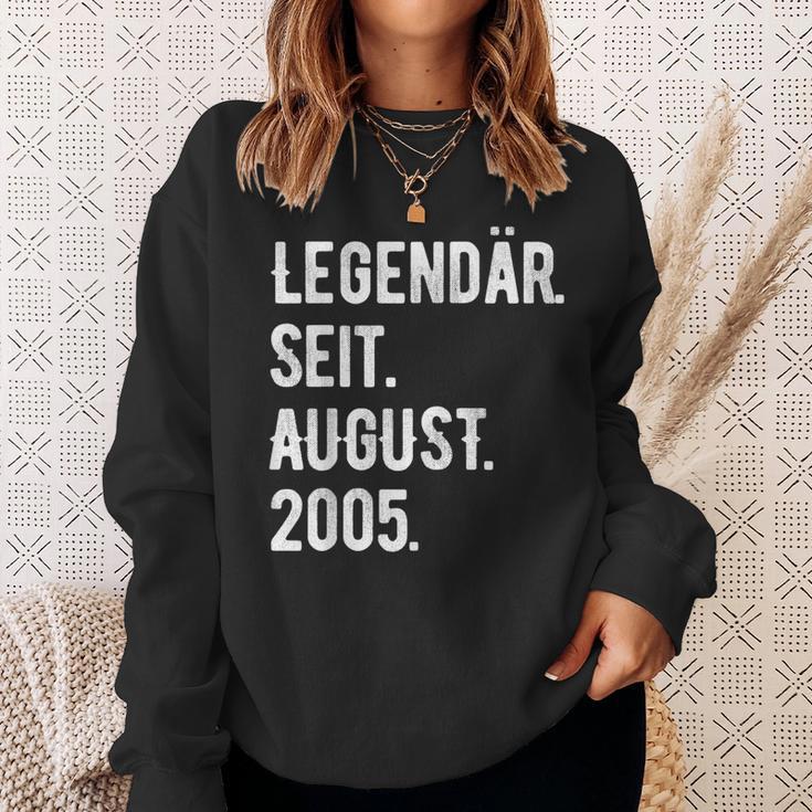 18 Geburtstag Geschenk 18 Jahre Legendär Seit August 2005 Sweatshirt Geschenke für Sie