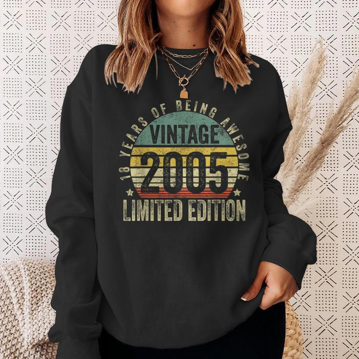 18 Year Old Gifts Vintage 2005 Limited Edition 18Th Birthday Sweatshirt Gifts for Her