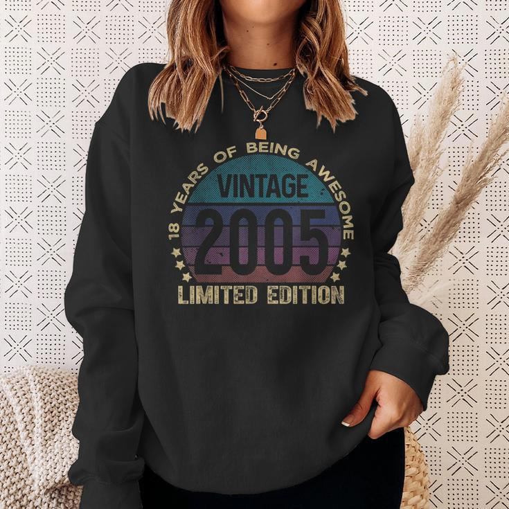 18Th Birthday 18 Year Old Limited Edition Gifts Vintage 2005 V2 Sweatshirt Gifts for Her
