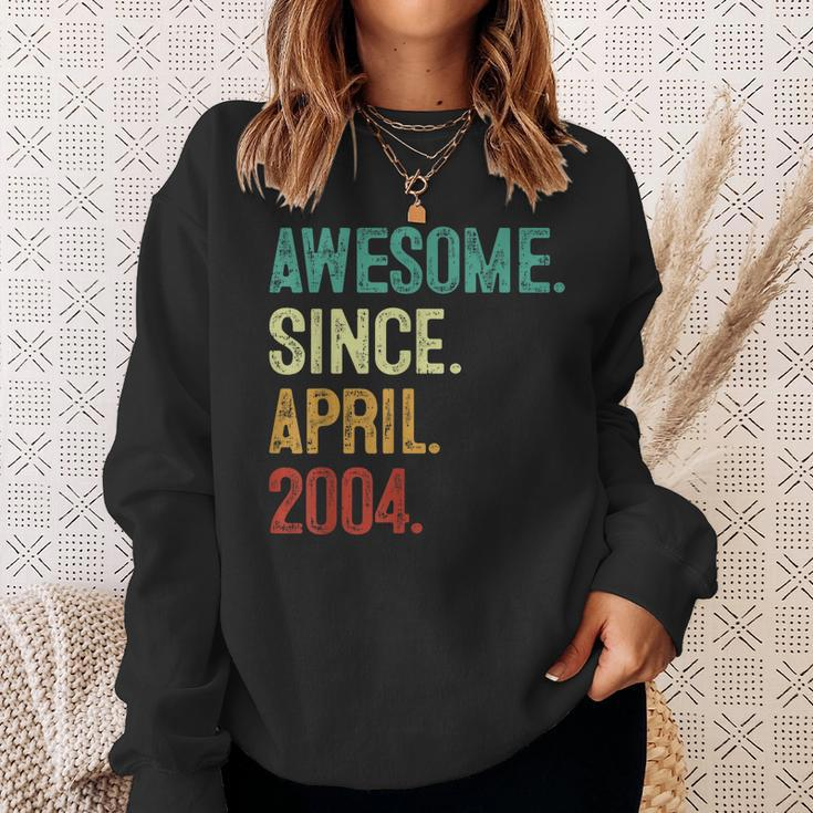 19 Years Old Awesome Since April 2004 19Th Birthday Sweatshirt Gifts for Her