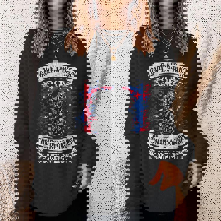 1957 Birthday Grumpy Old Bikers Motorbike RiderSweatshirt Gifts for Her