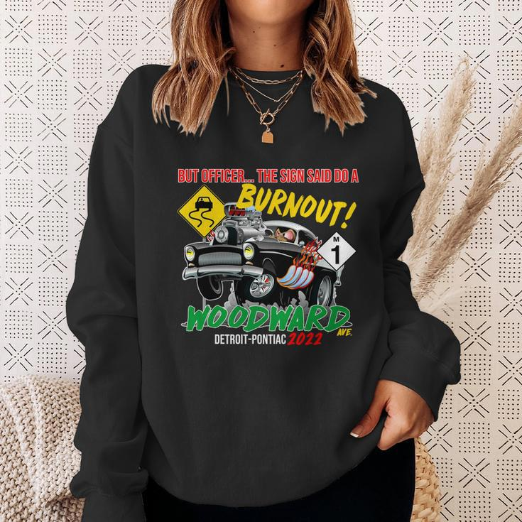 2022 Woodward Cruise Funny Burnout Officer Sweatshirt Gifts for Her