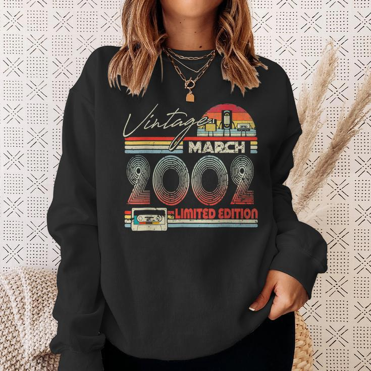 21St Birthday March 2002 Vintage Cassette Limited Edition Sweatshirt Gifts for Her