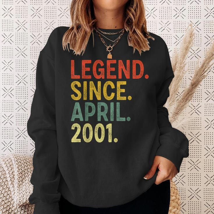 22 Year Old Legend Since April 2001 22Nd Birthday Sweatshirt Gifts for Her
