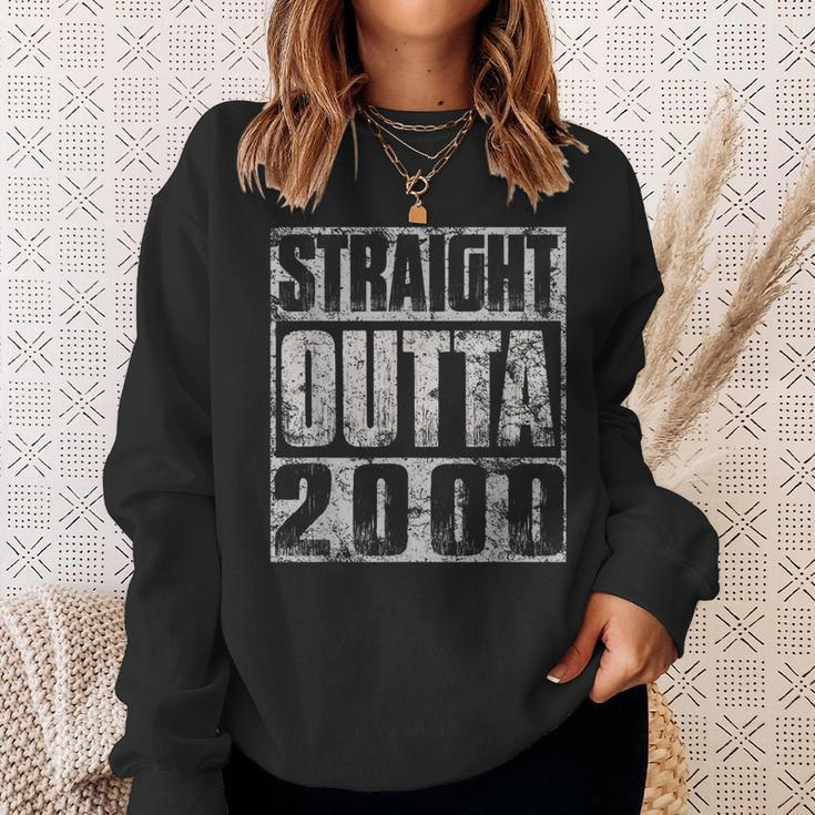 23 Year Old Gift Straight Outta 2000 Made In 23Rd Birthday Men Women Sweatshirt Graphic Print Unisex Gifts for Her