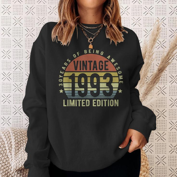 30 Year Old Gifts Vintage 1993 Limited Edition 30Th Birthday V2 Men Women Sweatshirt Graphic Print Unisex Gifts for Her