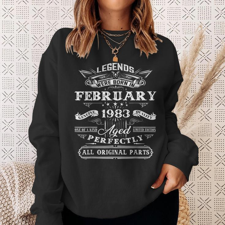40 Years Old Gifts Legends Born In February 1983 40Th Bday Sweatshirt Gifts for Her