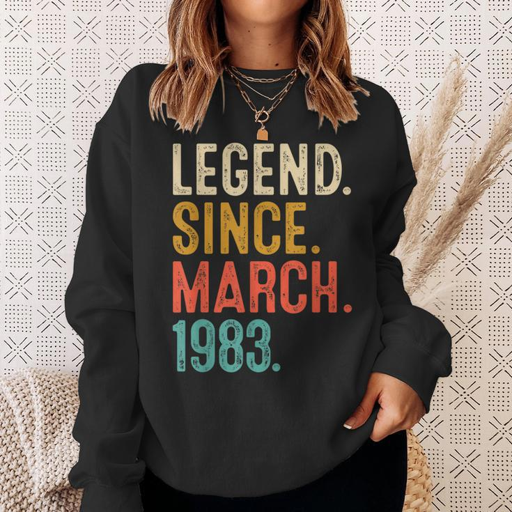40 Years Old Vintage Legend Since March 1983 40Th Birthday Sweatshirt Gifts for Her