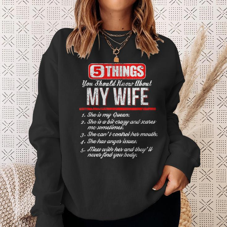 5 Things You Should Know About My Wife Best Funny Sweatshirt Gifts for Her