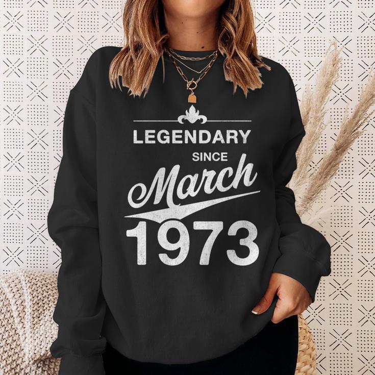 50 Geburtstag 50 Jahre Alt Legendär Seit März 1973 V3 Sweatshirt Geschenke für Sie