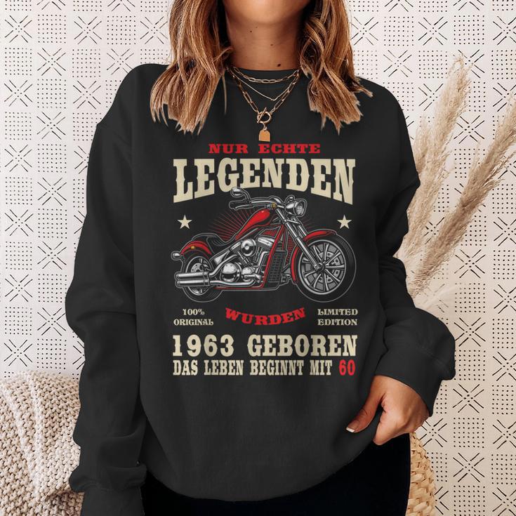 60. Geburtstag Biker Sweatshirt für Männer, Chopper Motorrad 1963 Design Geschenke für Sie