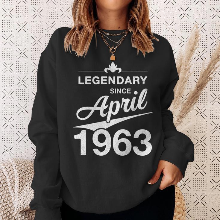 60 Geburtstag 60 Jahre Alt Legendär Seit April 1963 V4 Sweatshirt Geschenke für Sie