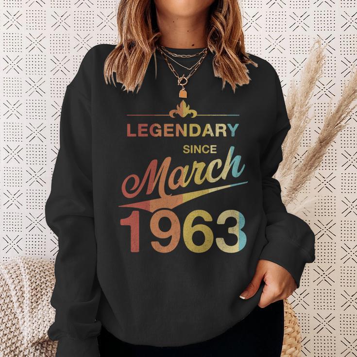 60 Geburtstag 60 Jahre Alt Legendär Seit März 1963 V6 Sweatshirt Geschenke für Sie