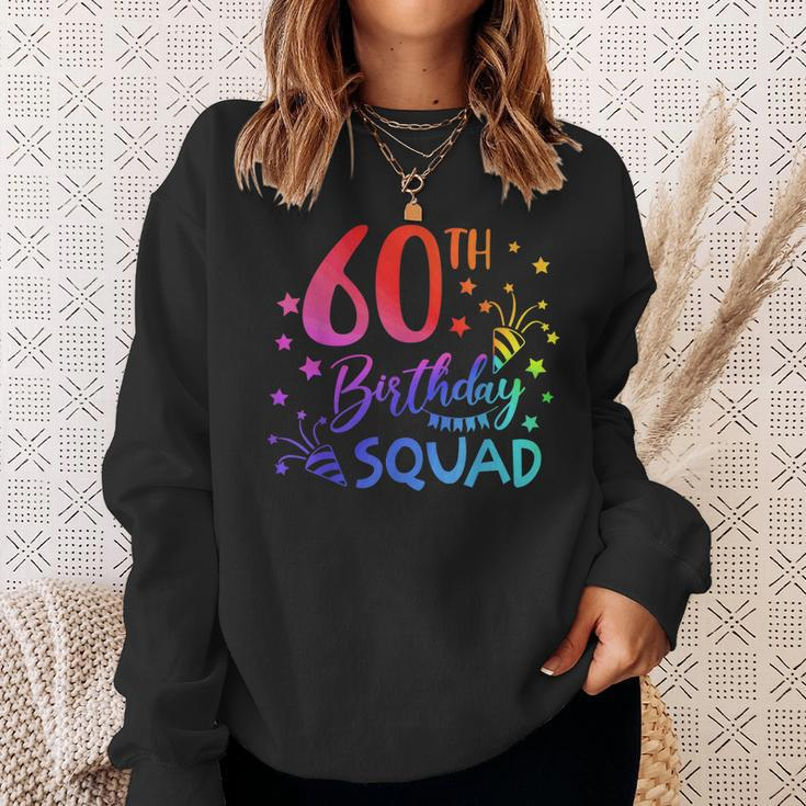 60 Year Old Birthday Squad Tie Dye 60Th B-Day Group Friends Sweatshirt Gifts for Her