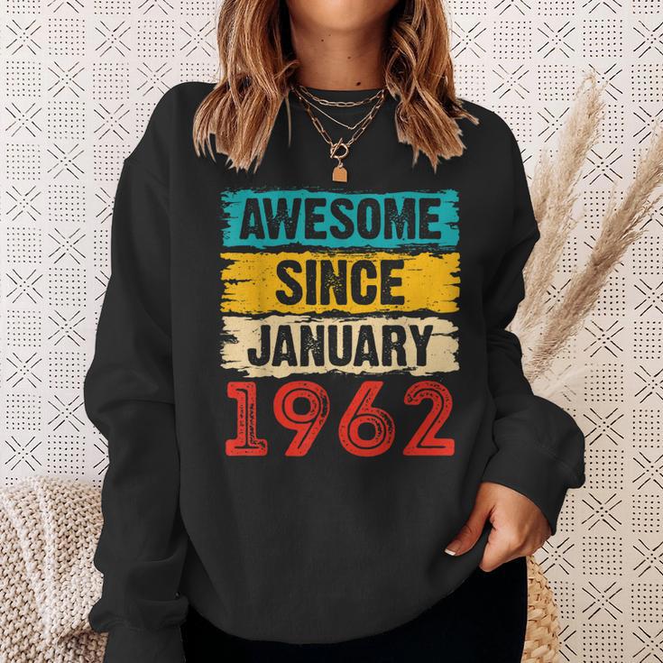 61 Year Old Awesome Since Januar 1962 61 Geburtstag Geschenke Sweatshirt Geschenke für Sie