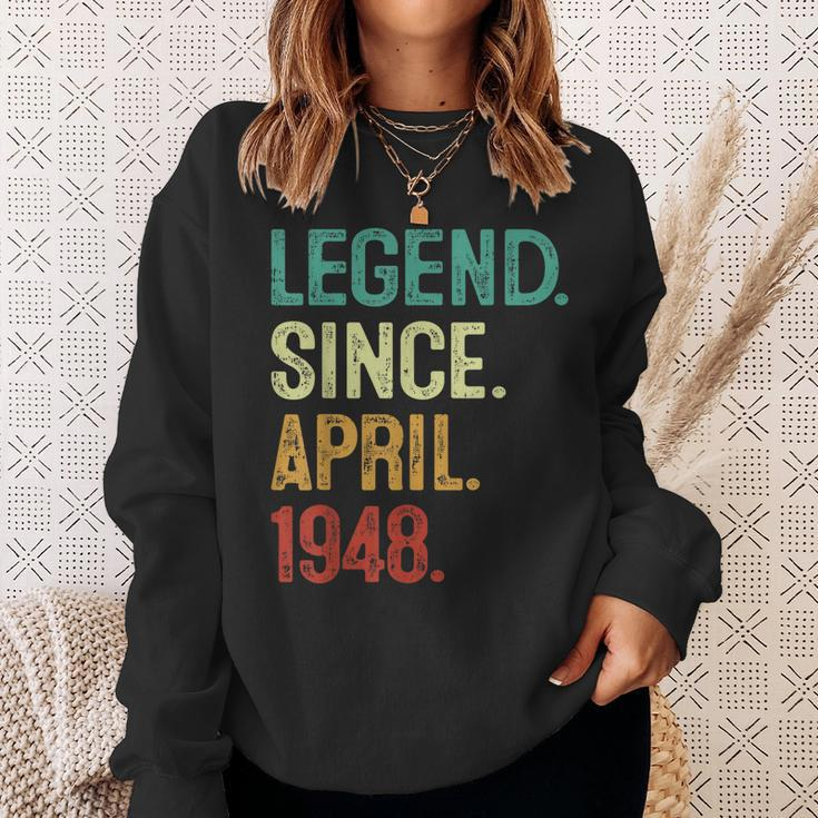 75 Years Old Legend Since April 1948 75Th Birthday Sweatshirt Gifts for Her