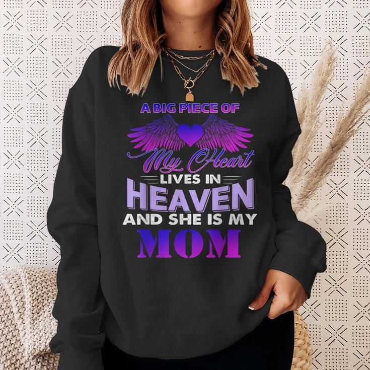 A Big Piece Of My Heart Lives In Heaven And She Is My Mom Sweatshirt Gifts for Her