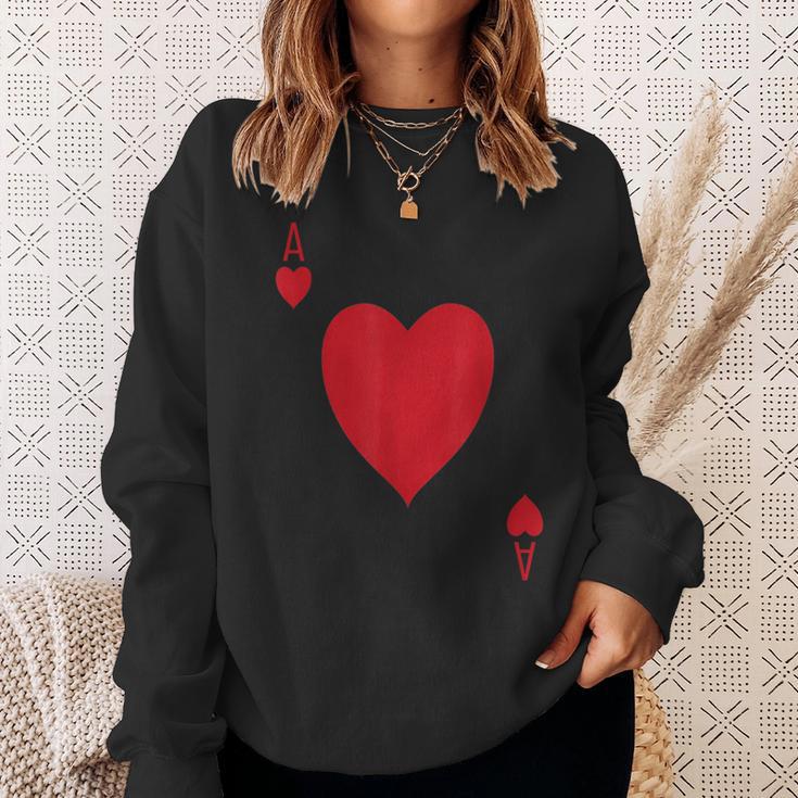Ace Of Hearts Deck Of Cards Matching Halloween Costume Sweatshirt Gifts for Her
