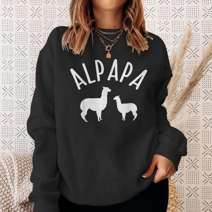 Alpapa Alpaka Herren Sweatshirt, Lustiges Vatertag Geburtstagsgeschenk für Papa Geschenke für Sie