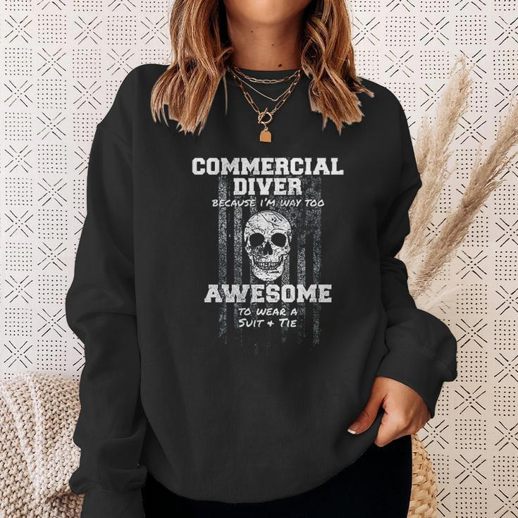 American Funny Commercial Diver Usa Diving Men Women Sweatshirt Graphic Print Unisex Gifts for Her