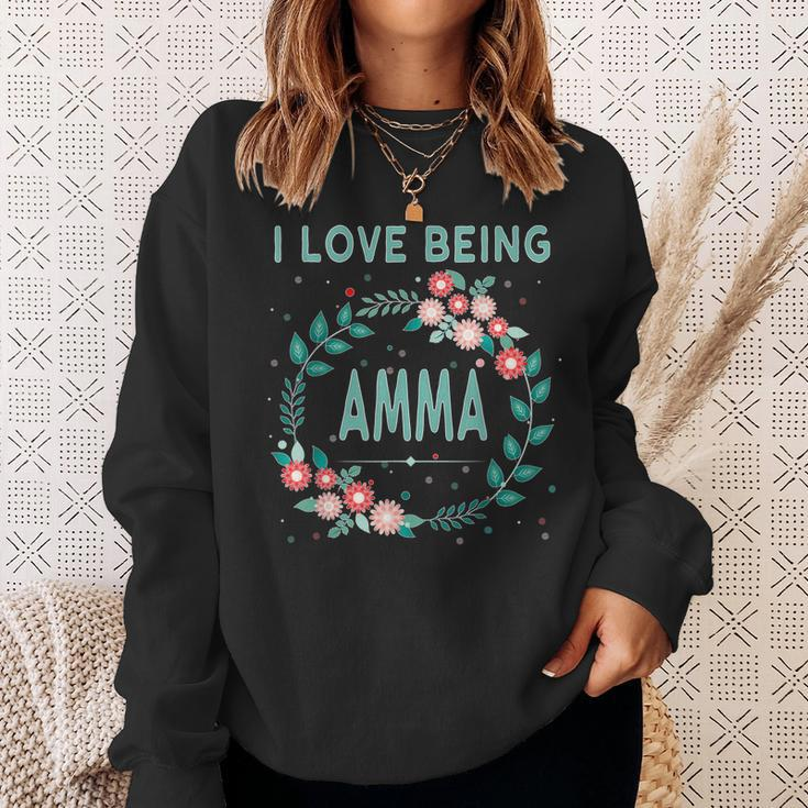 Amma I Love Being Amma Gift For Grandmother Sweatshirt Gifts for Her