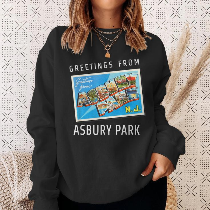 Asbury Park New Jersey Nj Travel Souvenir Gift Postcard Sweatshirt Gifts for Her
